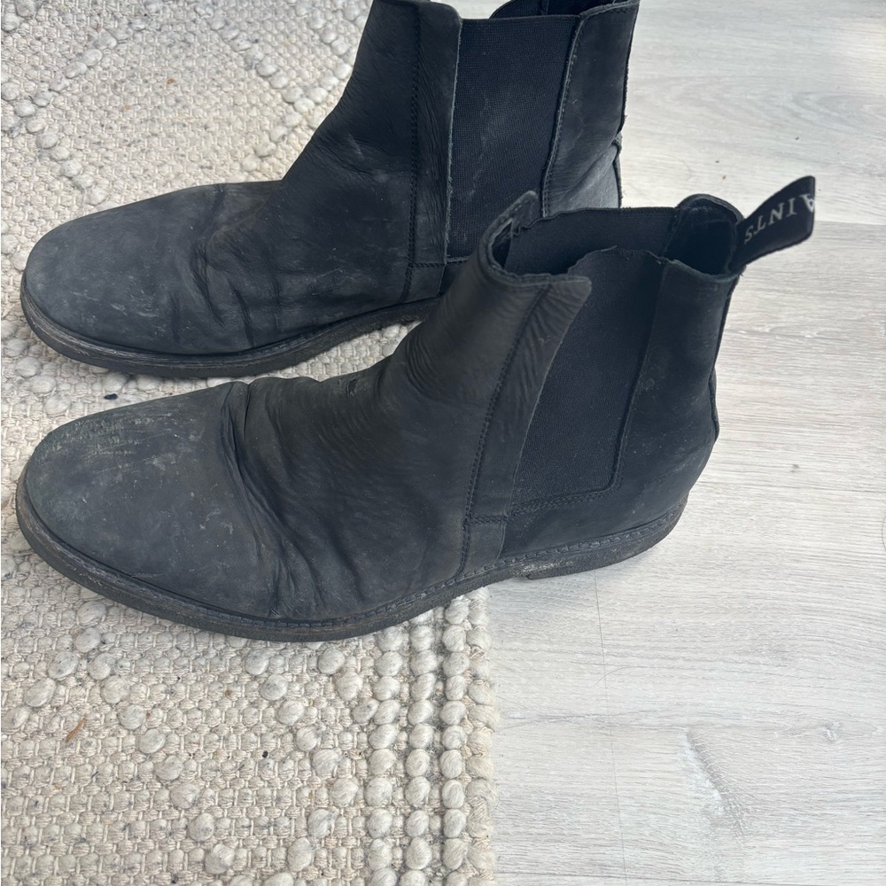 All Saints Men's Black Leather Chelsea Boots
